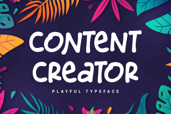 Content Creator Font: A Handwritten Typeface for Crafty Designs