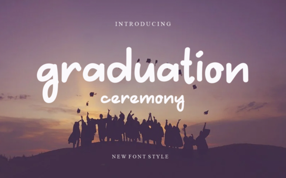 Graduation Ceremony Font: A Handwritten Typeface for Real Design Projects