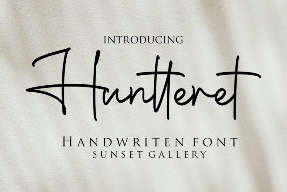 Huntteret: A Premium Script Font for Impactful Campaign Design