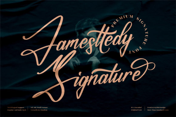 Jamesttedy Signature: A Sweet Script Font for Creative Branding
