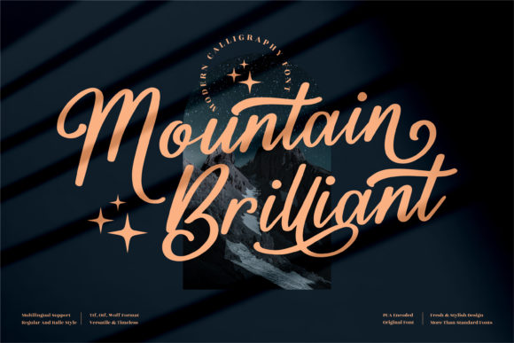 Mountain Brilliant: A Luxurious Script Font for Your Brand