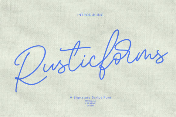 Rusticforms: A Handwritten Font for Elegant Design
